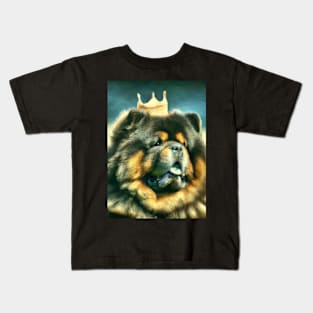 Chow Chow with Crown Kids T-Shirt